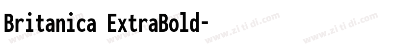 Britanica ExtraBold字体转换